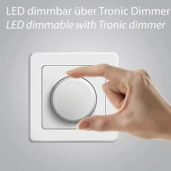 PURE LED-loftspot Move, hvid, Ø 12 cm, metal/glas