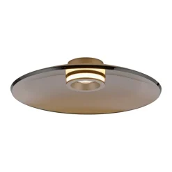PURE loftlampe Moon, bronze, Ø 50 cm, glas/aluminium