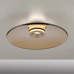 PURE loftlampe Moon, bronze, Ø 50 cm, glas/aluminium