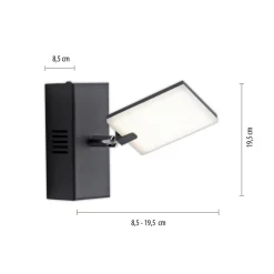 PURE Mira LED-væglampe med fjernbetjening CCT sort