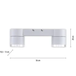 PURE Nola LED-loftlampe, 2 lyskilder, hvid