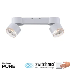PURE Nola LED-loftlampe, 2 lyskilder, hvid