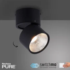 PURE Nola LED-loftlampe, 1 lyskilde, sort