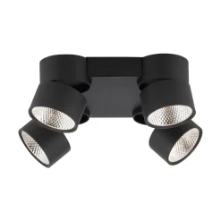 PURE Nola LED-loftlampe, 4 lyskilder, sort