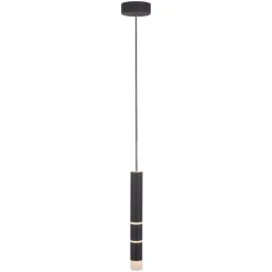 PURE Vega LED-hængelampe, 1 cylinder, sort