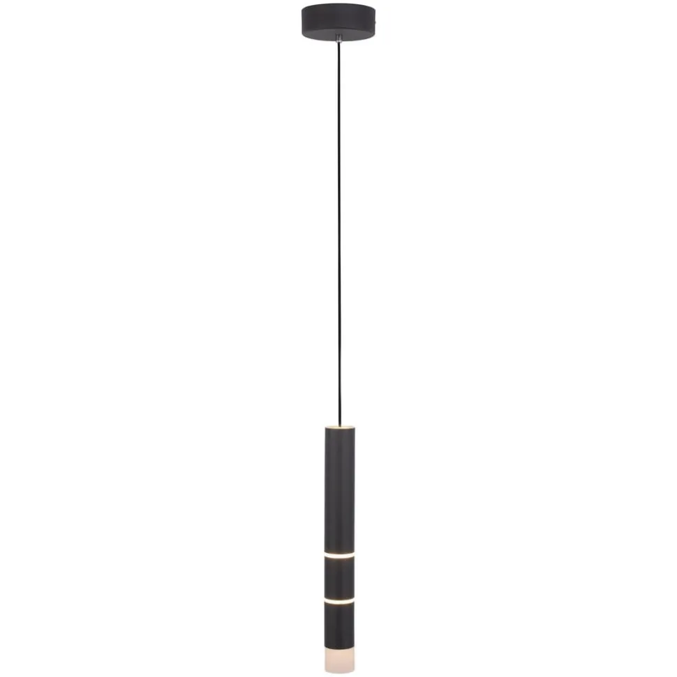 PURE Vega LED-hængelampe, 1 cylinder, sort