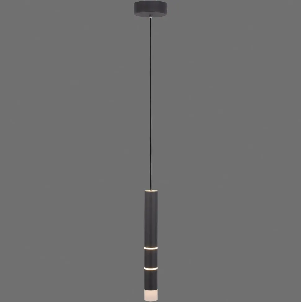 PURE Vega LED-hængelampe, 1 cylinder, sort