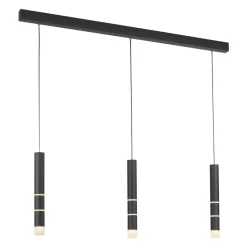 PURE Vega LED-hængelampe, 3 cylindere, sort