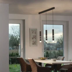 PURE Vega LED-hængelampe, 3 cylindere, sort
