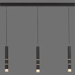 PURE Vega LED-hængelampe, 3 cylindere, sort