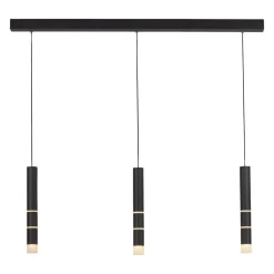 PURE Vega LED-hængelampe, 3 cylindere, sort