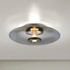 PURE Vitrum LED loftlampe, grå, glas/aluminium, Ø 45 cm