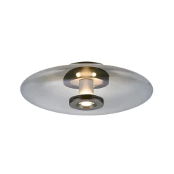 PURE Vitrum LED loftlampe, grå, glas/aluminium, Ø 45 cm