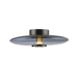 PURE Vitrum LED loftlampe, grå, glas/aluminium, Ø 45 cm