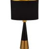 Pyramid bordlampe, sort, kobber