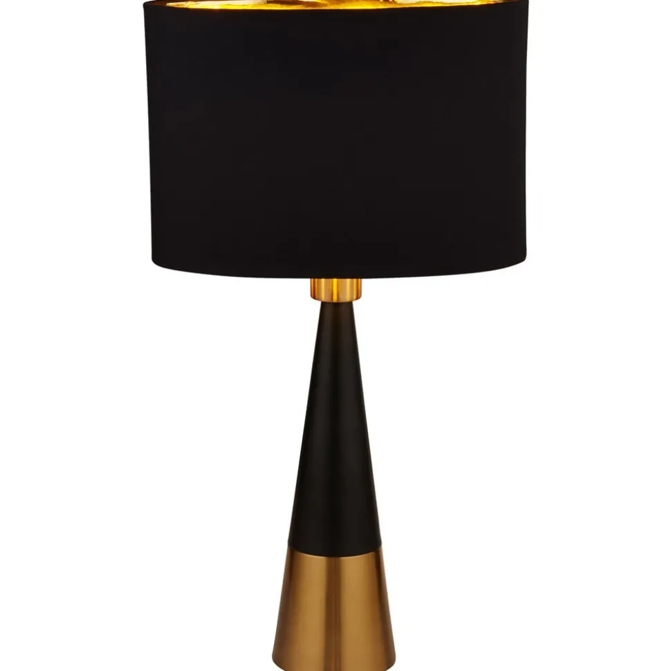 Pyramid bordlampe, sort, kobber