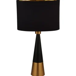 Pyramid bordlampe, sort, kobber