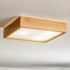 Quatro DR loftlampe med træramme, 38,5 cm