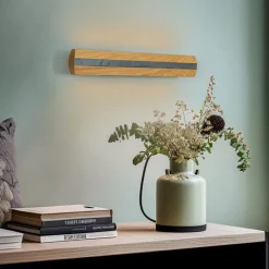 Quitani Elis LED-væglampe, eg/sort