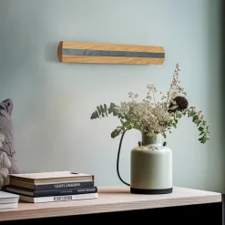 Quitani Elis LED-væglampe, eg/sort