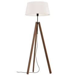 Quitani gulvlampe Reba, stativ, chintz hvid