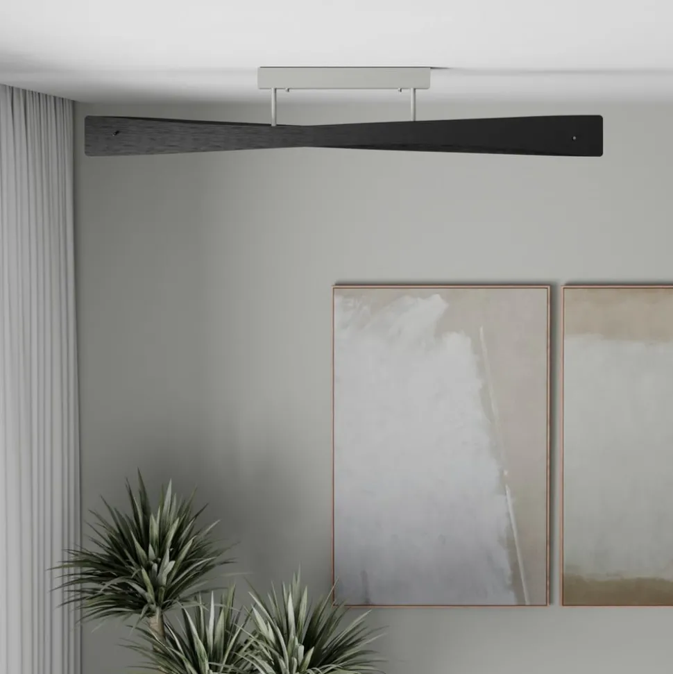 Quitani LED-loftslampe Lian, sort/aluminium