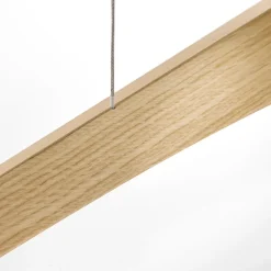 Quitani LED-pendellampe Hiba, eg natur, længde 148 cm