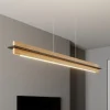 Quitani LED-pendellampe Lexa, eg/sort, længde 118 cm