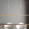 Quitani LED-pendellampe Tolu, længde 119 cm, messing