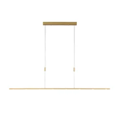 Quitani LED-pendellampe Tolu, længde 179 cm, messing