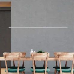 Quitani LED-pendel Margita, længde 118 cm, sølv