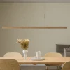 Quitani LED-pendel Nora, eg natur, længde 118 cm