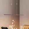 Quitani LED-pendel Tolu, nikkel, længde 118 cm