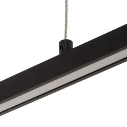 Quitani LED-pendel Tolu, sort, længde 118 cm
