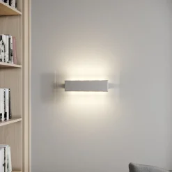 Quitani LED-væglampe Lole, aluminium, 59 x 29 cm, glas