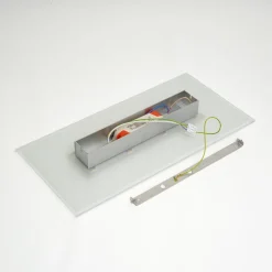 Quitani LED-væglampe Lole, aluminium, 59 x 29 cm, glas