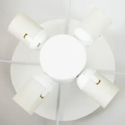 Quitani loftslampe Gala, Ø 50 cm, chintz, hvid, Ø 50 cm