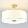 Quitani-loftslampe Gala, Ø 50 cm, chintz-hvid