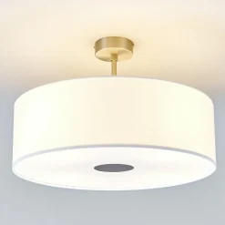 Quitani-loftslampe Gala, Ø 50 cm, chintz-hvid
