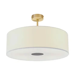 Quitani-loftslampe Gala, Ø 50 cm, chintz-hvid