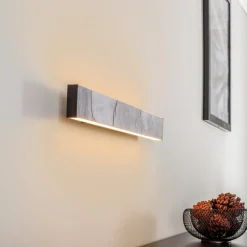 Quitani Zino LED-væglampe, 20W, skifer grå