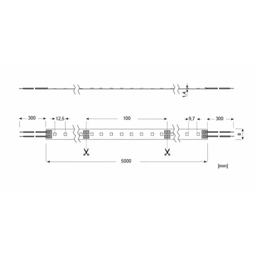 Radium Essence 500 LED-strip, 5 m, 18W, 2.700K