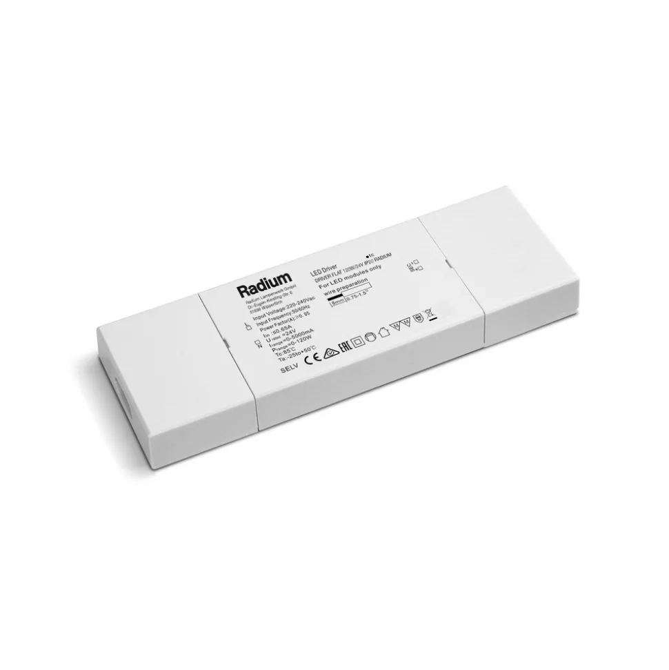 Radium flad LED-driver til strips 120W/24V