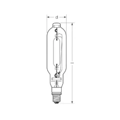 RADIUM Halogen-metaldamppære E40 2000W HRI-T NSC klar