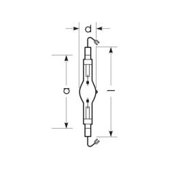 RADIUM Halogen-metaldamppære E40 2000W HRI-T N/I 4.300K