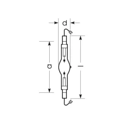 RADIUM Halogen-metaldamppære E40 2000W HRI-TS D klar