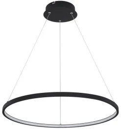 Ralph LED-hængelampe, 1 lyskilde, sort, Ø 60cm