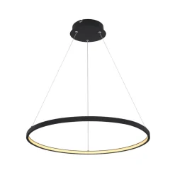 Ralph LED-hængelampe, 1 lyskilde, sort, Ø 60cm