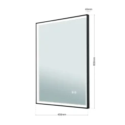 Ramme LED-spejl, 45 x 60 cm, CCT, antidug, dæmpbar