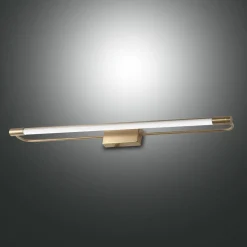 Rapallo LED-væglampe, messing, IP44, 60 cm